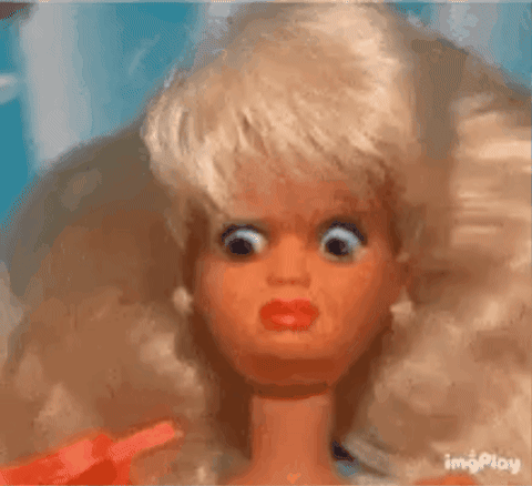 Barbie Slow Zoom Shock Reaction