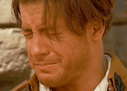 Brendan Fraser Cringe GIF – The Mummy Reaction